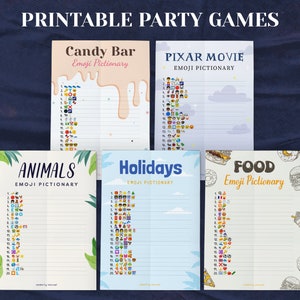 Emoji Games Bundle, 10 Printable Party Games, Fun Party Activity, Party ...