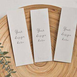 Mockup 3 segnalibri, Mockup segnalibro, Mockup Photo Booth 2x6", Segnalibro vuoto, Mockup di cancelleria, Segnalibro con oggetto intelligente, Boho Mockup