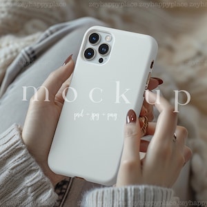 Phone Case Mockup, bearbeitbares Tough Case Mockup, iPhone Case Mockup, iPhone Mockup, Smart Objekt PSD und Canva PNG, Smartphone Mockup, PSD