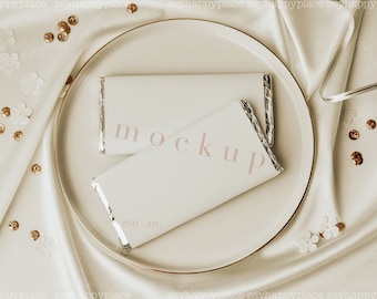 Aldi Chocolate Wrapper Mockup, Chocolate Bar Mockup, Candy Bar Mockup, Party Label Mockup, Wedding Favor Mockup, 4x6" Wrapper Smart Mockup