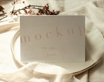 Tent Fold Card Mockup, Folded Card Mockup, 5x3.5 Card Mockup, Thank You Card Mockup, Place Card Mockup, Name Card Mockup, Wedding Stationery