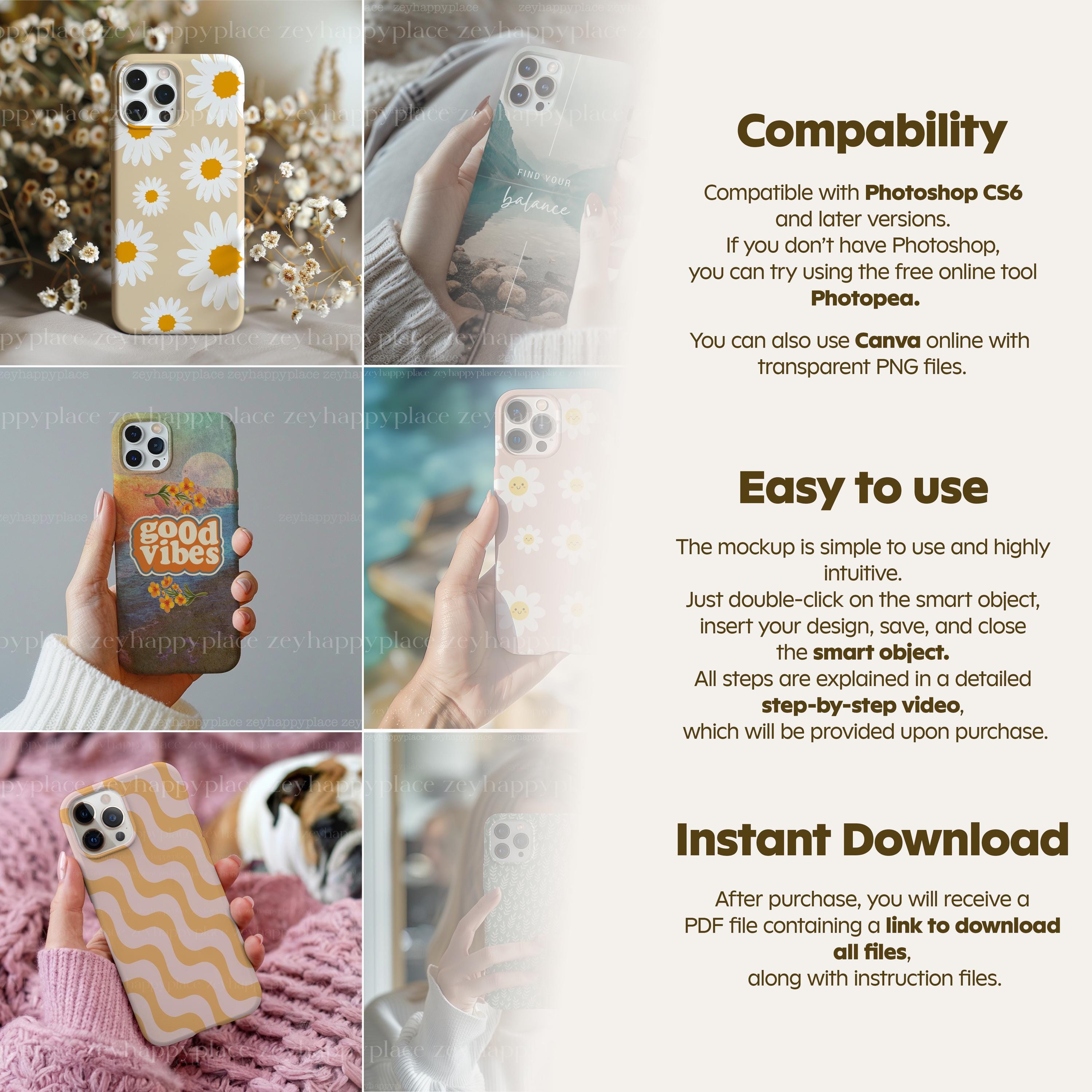 IPhone 16 Pro Max Case Mockup Phone Cover Mockup Editable Tough iPhone ...