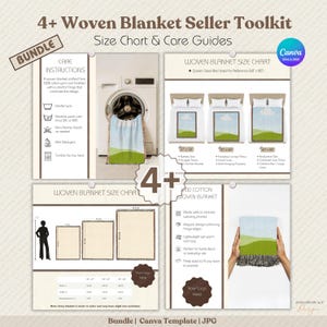 Größentabelle für gewebte Decken: Canva