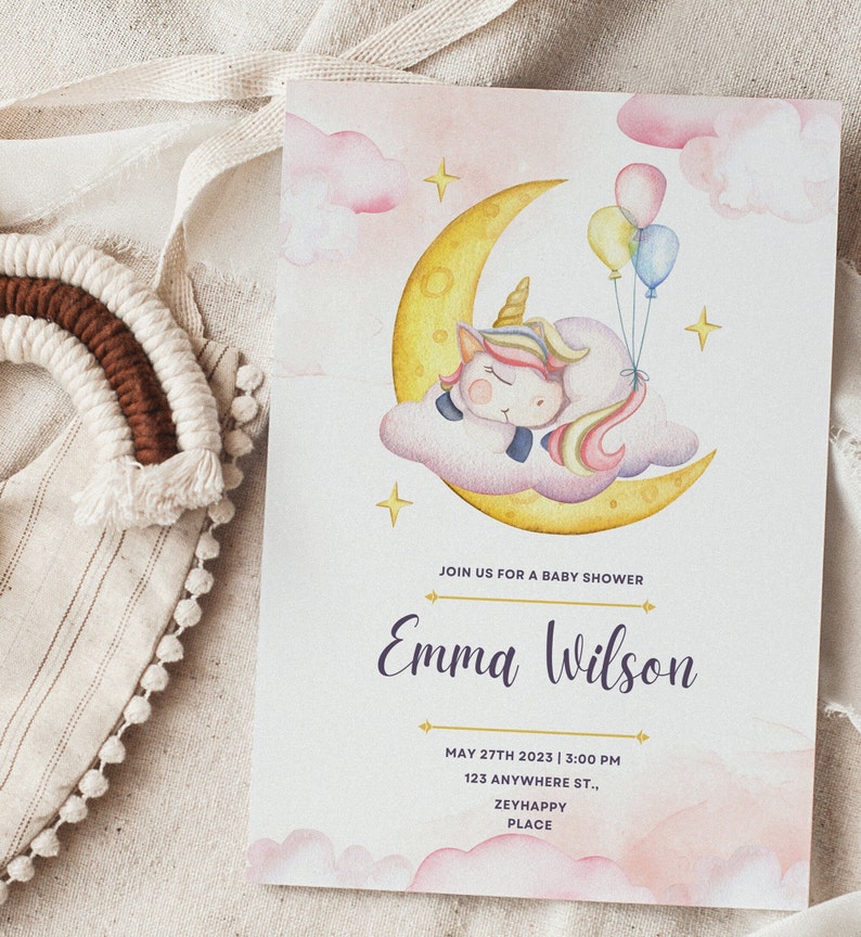 Baby shower uitnodiging mockup, baby verjaardagsuitnodiging mockup, 5x7 uitnodiging mockup, moderne Boho genderneutrale kaart, minimalistische baby PSD afbeelding 6