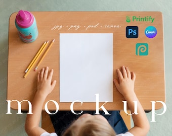 First Day Board Mockup Coloring Page Mockup Canva Preschool Printable Mockup School Activity Page Mockup PSD Back to School Board Mockup