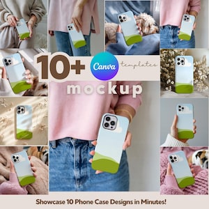 10+ iPhone Cover Mockup Bundle Editable Tough Phone Cases Mockup Bundle Canva Template Phonecase Mockup Bundle Canva Phone Casing Mockup