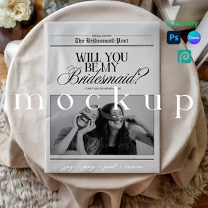 Newspaper Mockup Wedding Folded Large Newspaper Mockup Canva Bachelorette Newspaper Mockup Magazine Template Newspaper Mockup Photoshop