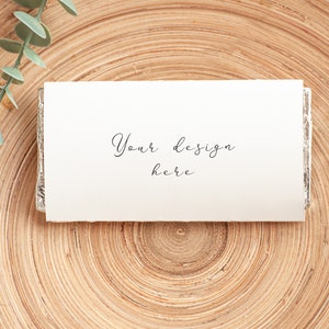 Chocolate Bar Mockup, Candy Bar Mockup, Blank Candy Bar Wrapper Mockup Instant Download, Label Mockup, Wedding Favor Mockup, Smart Object