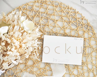 Mockup di cancelleria per matrimoni, Mockup di invito, Mockup di biglietto d'auguri, Mockup di cancelleria, Mockup di carta 5,5x4", Biglietto vuoto, Invito minimalista