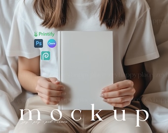 Hardcover Journal Mockup Printify Ruled Line Journal Matte Boho Minimalist Notebook Mockup Canva Hardcover Journal Matte Drag&Drop PSD File