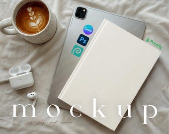 Minimalist Hardcover Journal Mockup Clean Book Mockup Canva Template Tagebuch Mockup Printstifte Hardcover Journal Matte Notizbuch PSD ziehen & ablegen