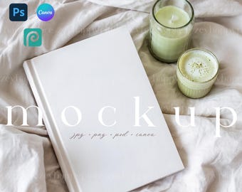 Aesthetics Journal Mockup Hardcover Journal Matte Mockup Canva Printify Ruled Line Journal Matte Boho Minimalist Notebook Mockup PSD