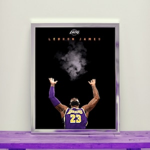 LeBron James Los Angeles Lakers Poster Print | Basketball Poster, Inspirational Wall Decor, Unique Gift, Wall Art