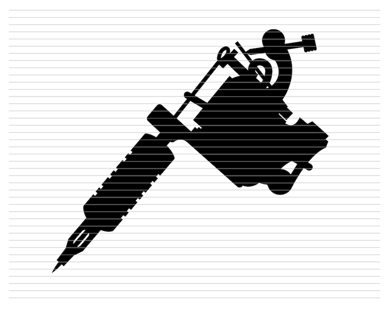 TATTOO GUN Silhouette SVG Tattoo Gun Ink Gun Tattoo Gun Etsy