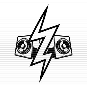 HAUT-PARLEUR SVG haut-parleur audio clipart haut-parleur son caisson de basses svg subwoofer clipart musique haut-parleur svg haut-parleur fort d732