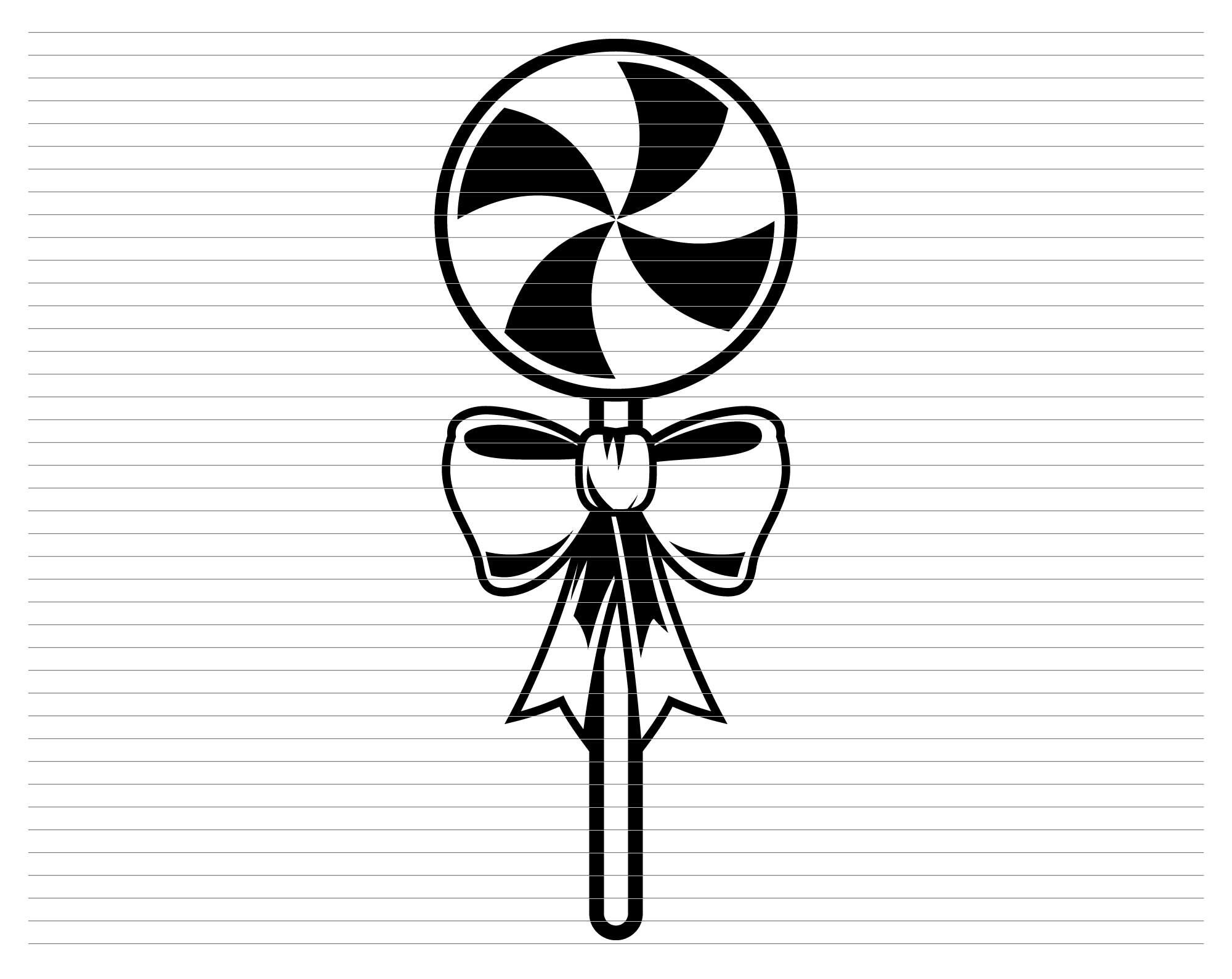 LOLLIPOP BOW SVG, Candies Svg, Peppermint Svg, Candy Cane Svg, Lollipop