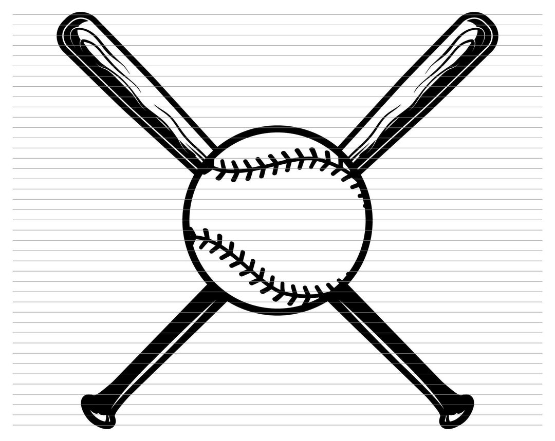 CROSSED BAT SVG, Baseball Svg, Crossed Bat, Bat Svg, Crossed, Helmet