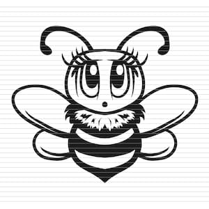 かわいい蜂のSVG、蜂蜜、ハニカム、マルハナバチ、怒った蜂、蜂のカットファイル、蜂蜜のSVG、マルハナバチのSVG、怒った蜂のクリップアート、ハニカムのSVG、d371