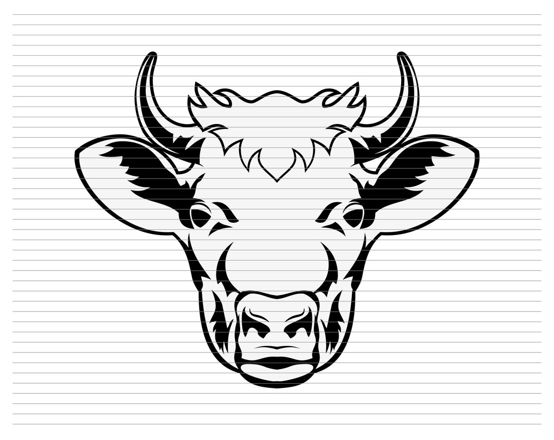COW SVG, Cow Face, Ox Svg, Cow Clipart, Farm Animal Svg, Cute Cow, Baby