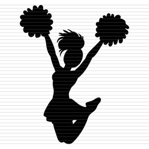 CHEERLEADER SVG cheer svg cheer clipart cheer mom cheer silhouette jumping cheer cheerleading svg cheer cut file d104