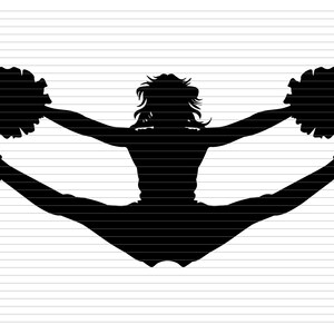 CHEERLEADER SVG cheer svg cheer clipart cheer mom cheer silhouette jumping cheer cheerleading svg cheer cut file d101