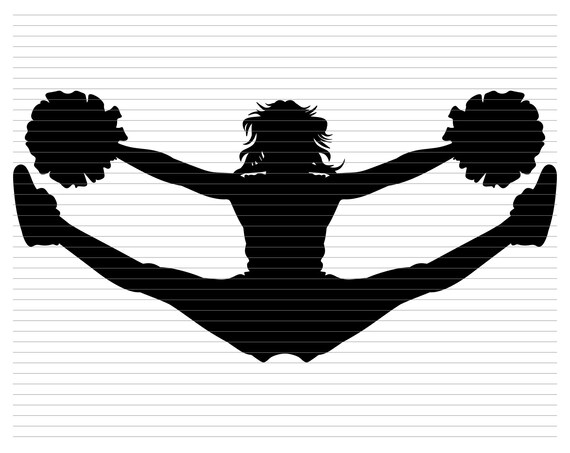 CHEERLEADER SVG cheer svg cheer clipart cheer mom cheer silhouette jumping  cheer cheerleading svg cheer cut file d101