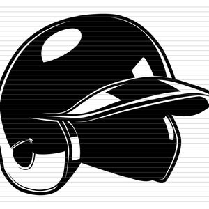 BASEBALLHELM SVG, Helm svg, Baseball svg, Helm svg, Helm svg, Helm, Ball, Baseball, Feld, Base, Sport, Spieler, Cricut, Cut File, d336