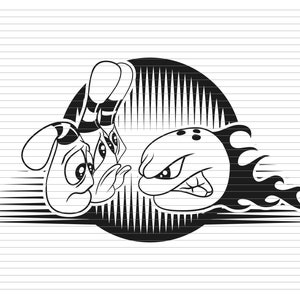 BOWLING CARTOON SVG, Bowling, Bowling Pin, Pin, Bowling Ball, Bowling Spieler, Strike, Bowilng Strike, Bowling svg, Plotterdatei, d412