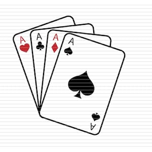 PLAYING CARDS SVG, poker game, poker star, poker ace, poker svg, poker print file, casino svg, casino poker, card suits, las vegas,  d688