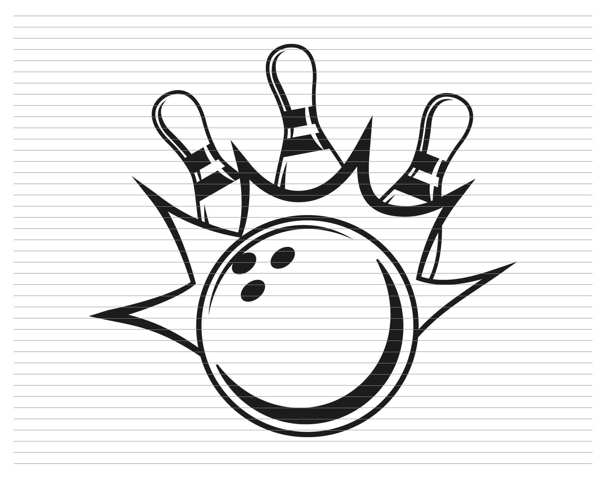 BOWLING STRIKE SVG Bowling Clipart Bowling Pin Pin Bowling Etsy