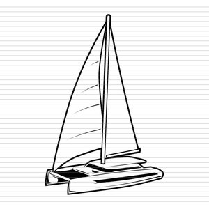 Catamaran svg catamaran clipart catamaran voile svg voile clipart nautique nautique clipart catamaran capitaine skipper svg d931