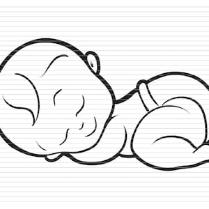 SCHLAFENDES BABY SVG Baby Silhouette Babygirl Babyboy Kind Neugeborenes Cutebaby Familie Babys Momlife Dateien SVG dxf eps png Cricut Silhouette d67