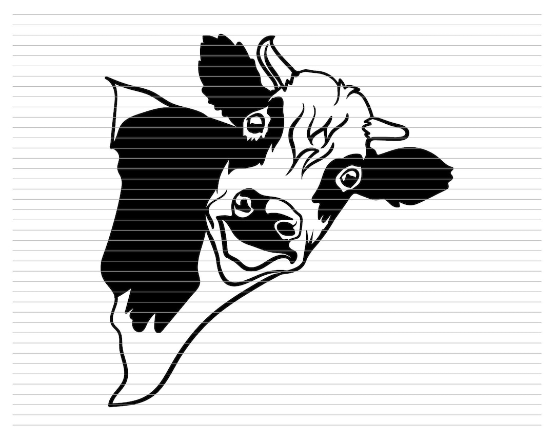 CUTE COW SVG, Cow Face, Ox Svg, Cow Clipart, Farm Animal Svg, Cute Cow