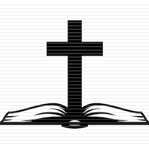 BIBELKREUZ SVG, heilige Bibel, christlich, katholisch, Jesus, Religion, Buch, Bibel Clipart, Beten, Priester, Buch svg, Bibel, Bibel Plotterdatei, d387