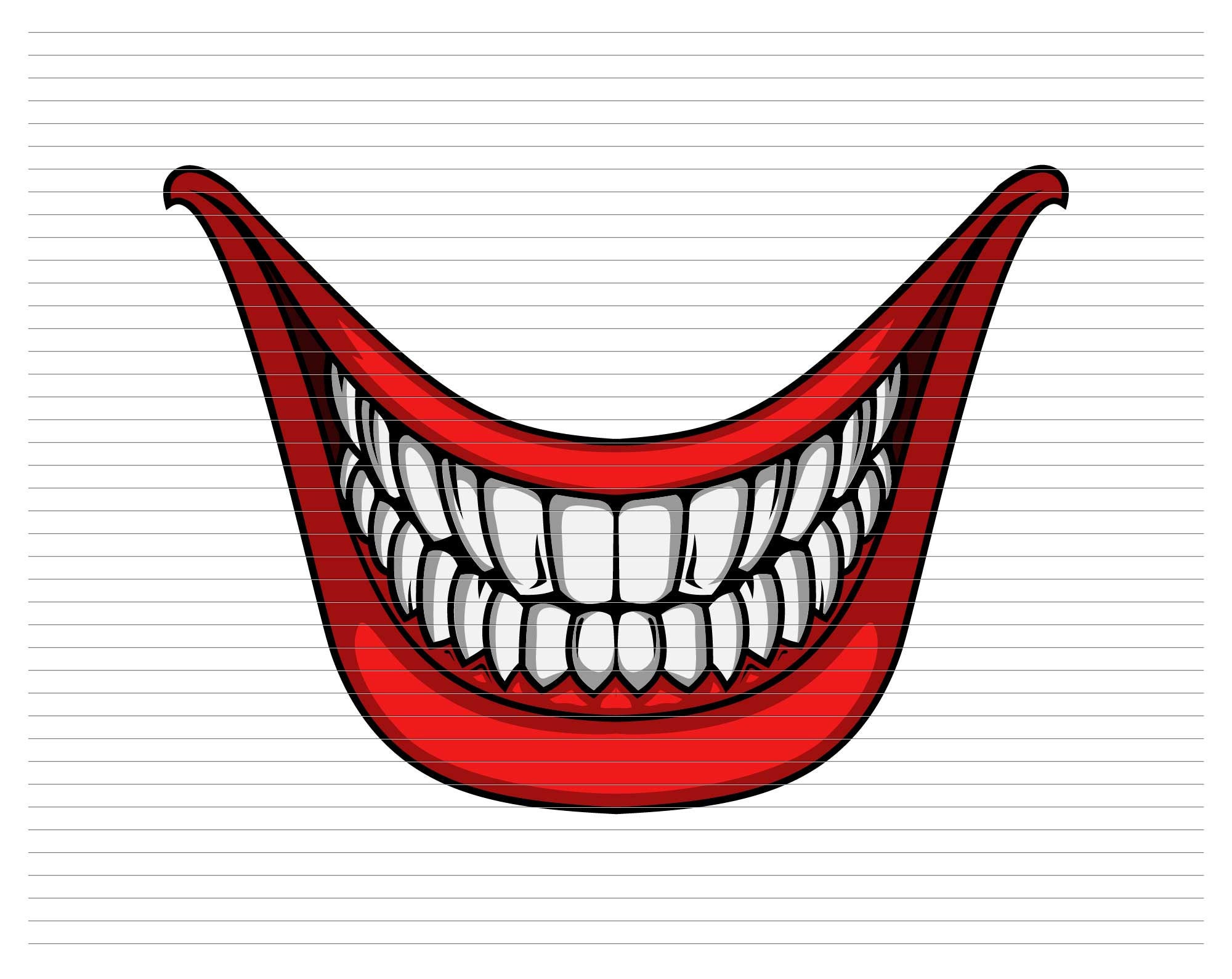 JOKER SMILE SVG Evil Smile Bad Smile Joker Mouth Joker - Etsy