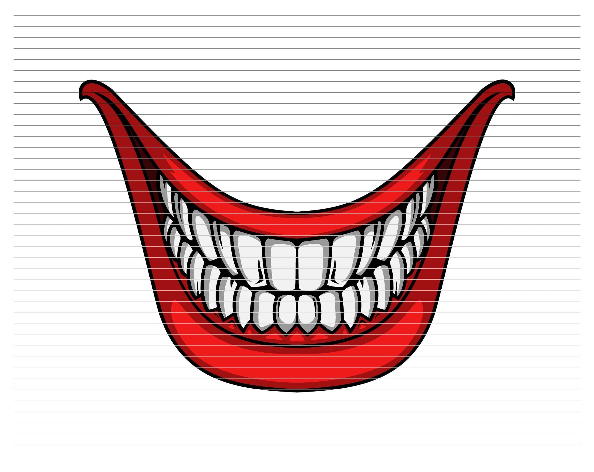 JOKER SMILE SVG Evil Smile Bad Smile Joker Mouth Joker Etsy