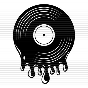 Dripping vinyl record svg vinyl record music disc music listen listening music vinyl record clipart vinyl record shirt vinyl record d811
