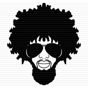 Afroman svg, afro man, afro american, black man, afro boy dred, black boy,  bearded men, black beard, dreadlocks, dread hairstyle, d855