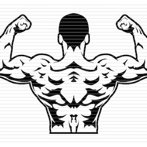 GYM MUSCLE SVG, back muscle, body building, bodybuilding, workout result, fitness, gym, gym svg, lifting, workout, muscle, weights, d401