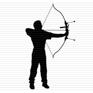 BOGENSCHÜTZE SILHOUETTE SVG, Bogenschütze, Ziel, Pfeil, Bogenschützen Clipart, Jagd, Jagd, Jagd Clipart, Jäger, Cricut, Plotterdatei, svg, d267