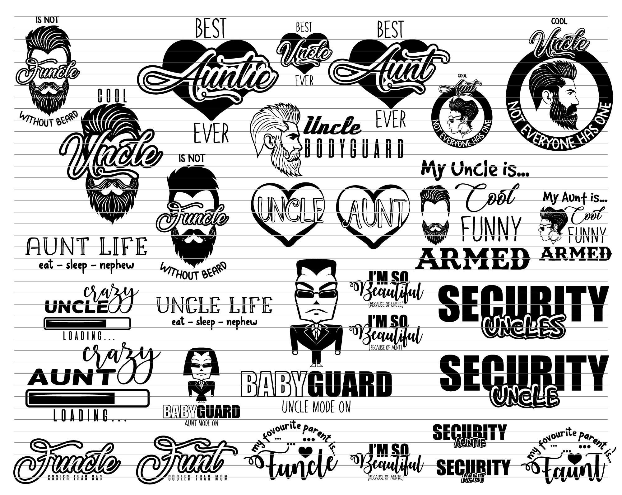 Uncle Svg, Uncle Clipart, Bodyguard Uncle, Baby Guard, Uncle Protection