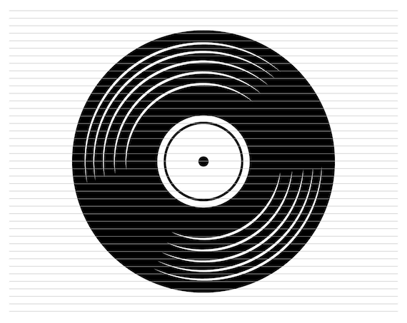 ビニールレコード svg ビニールレコード 音楽ディスク 音楽を聴く 音楽