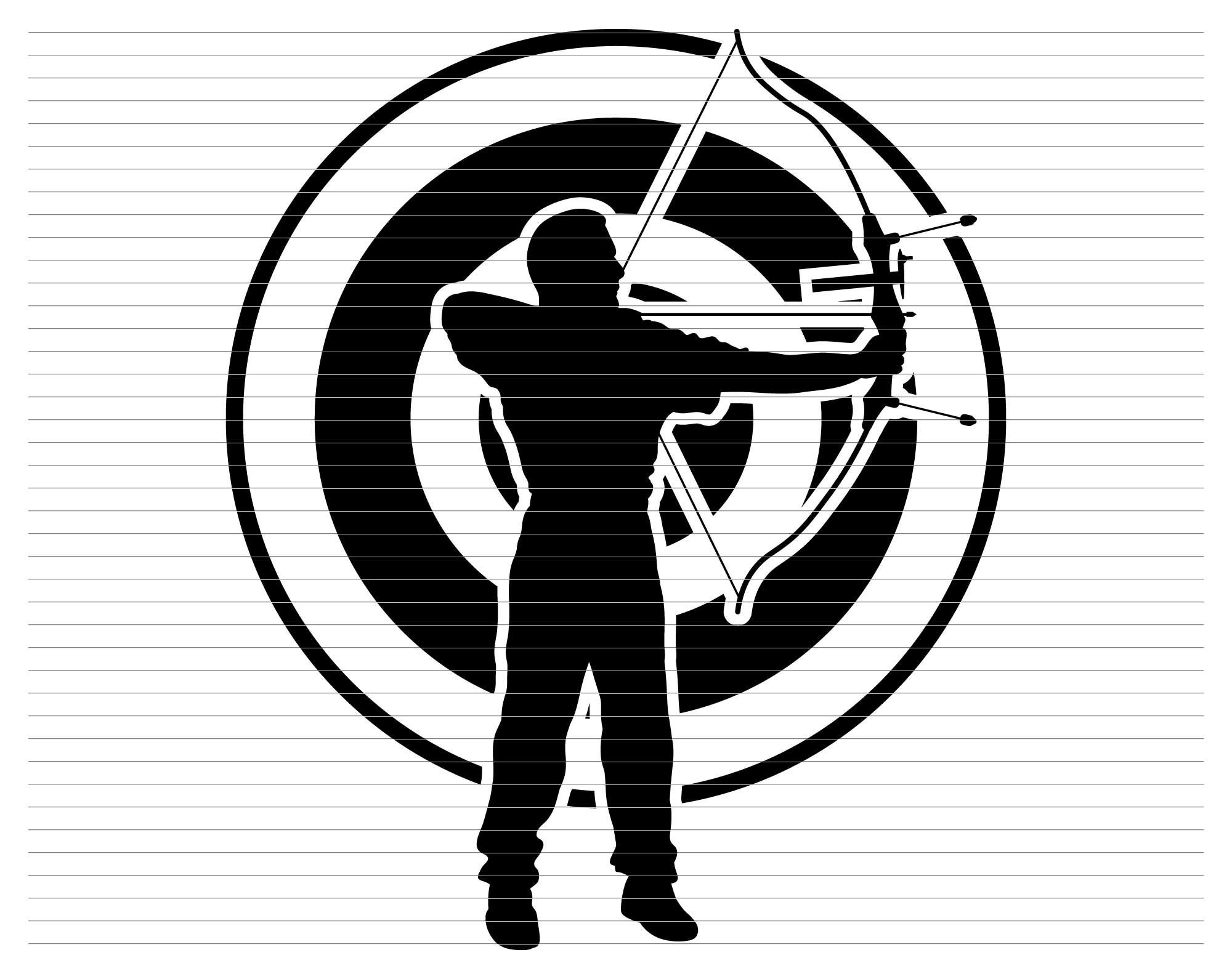 ARCHERY TARGET SVG, Silhouette, Archery, American Indian, Archer, Aim