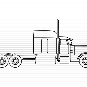 Truck line out svg semi truck svg truck clipart tractor truck 18 Wheeler Svg truck driver svg driver clipart truck driver svg truck d773