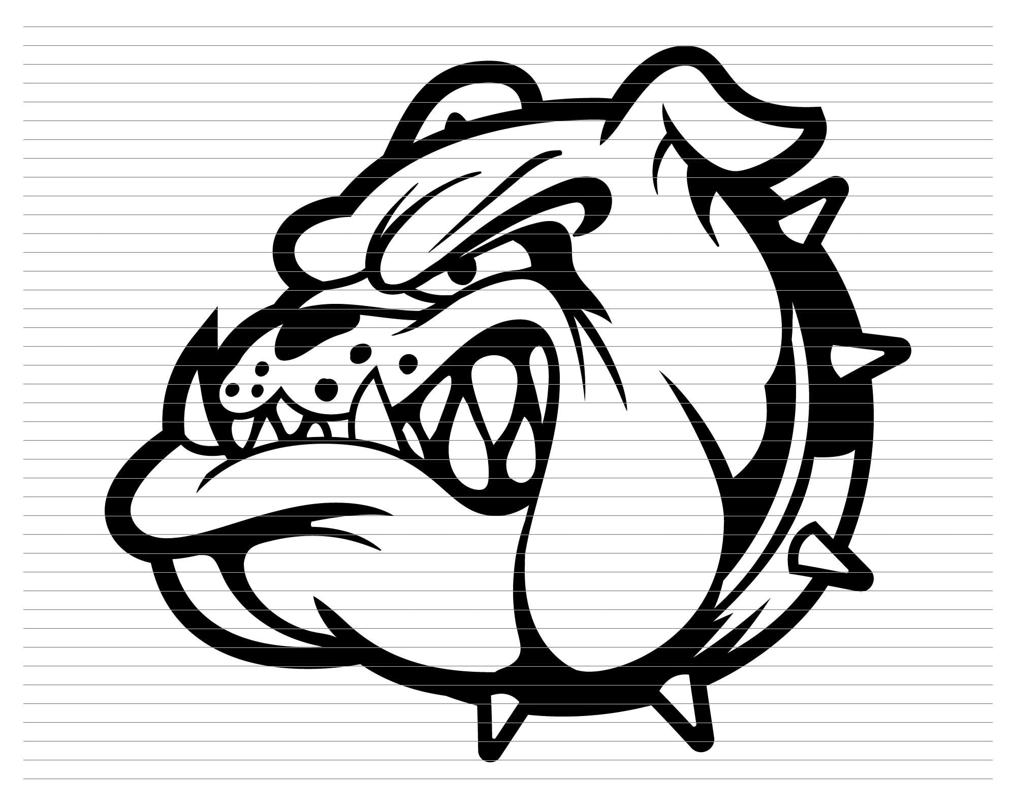 BULLDOG SVG Bulldog Clipart Angry Dog Dog Face Buldog Face Animal Svg