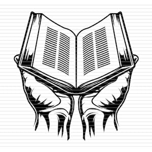 BIBELVERS SVG, Hände mit Buch, Religion, Buch, Bibel Clipart, Heilige Bibel, christlich, katholisch, beten, Priester, Bibel, Bibel-Schnittdatei, d389