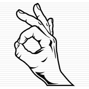 OK SINAL DE MÃO Svg, Sinal de mão Svg, Ok Sign Svg, Ok Love Sign Svg, Ok Sign Svg, Clip Art de mão, Sinais de mão clipart svg dxf eps png cricut d60
