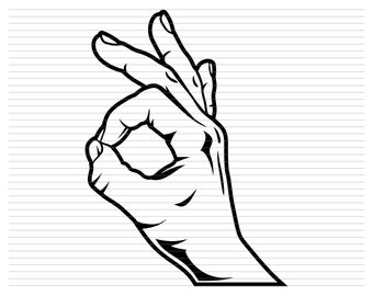 OK HAND SIGN Svg, Hand Sign Svg, Ok Sign Svg, Ok Love Sign Svg, Ok Sign Svg, Hand Clip Art, Hand Signals clipart svg dxf eps png cricut d60