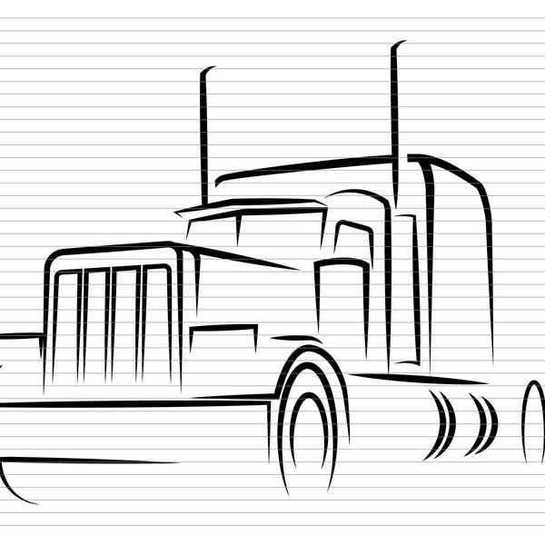 Truck svg, semi truck svg, truck clipart, tractor truck, 18 Wheeler Svg, truck driver svg, driver clipart, truck driver svg, semi truck d774