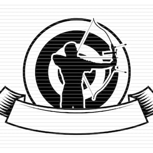 BOGENSCHIESSEN-BANNER SVG, Ziel, Bogenschießen, Indianer, Bogenschütze, Ziel, Pfeil, Bogenschütze Clipart, Jagd, Jagd, Jagd Clipart, Jäger, d271